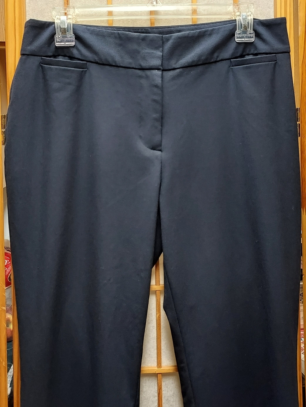 👖 Navy The Limited dress pants slacks Womens 6/ 29 Juniors 7 with 28 In. Inseam - Picture 3 of 5